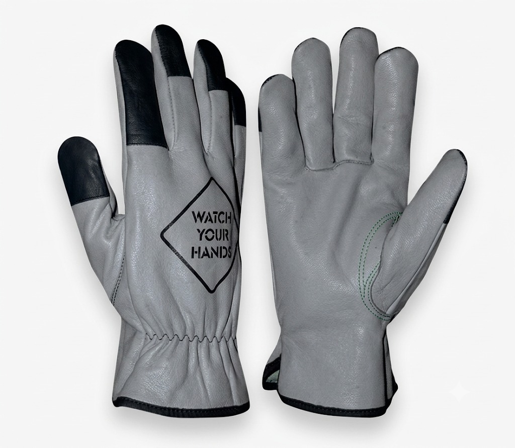 Black tip driver glove