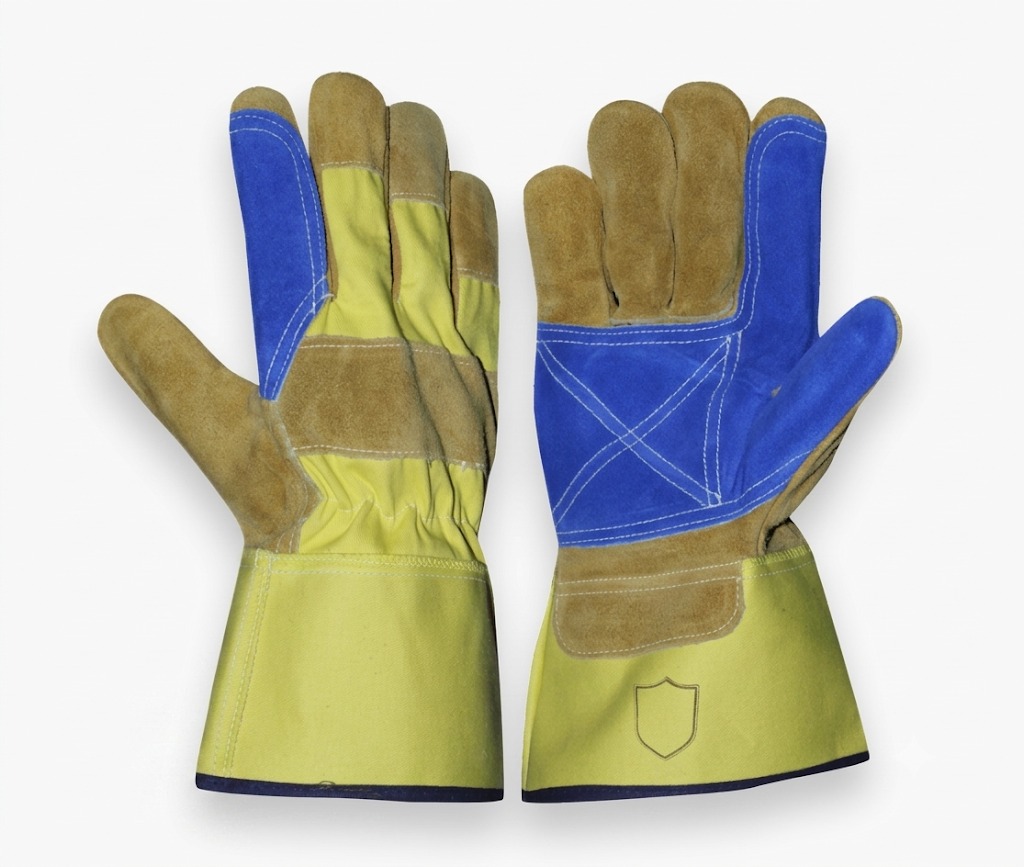 Heavy duty blue palm glove
