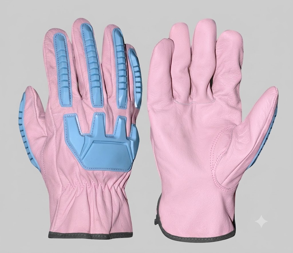 Pink impact performance glove