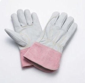 Pink cuff welding glove
