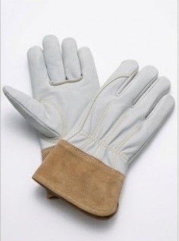 Tan split cuff welding glove