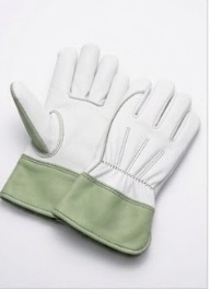 Light green cuff welding glove